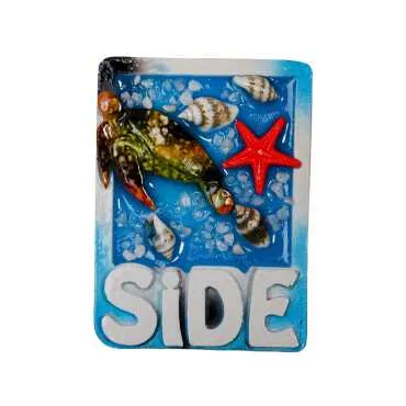 Side Themed Transparent Polyester Refrigerator Plate Magnet - 11