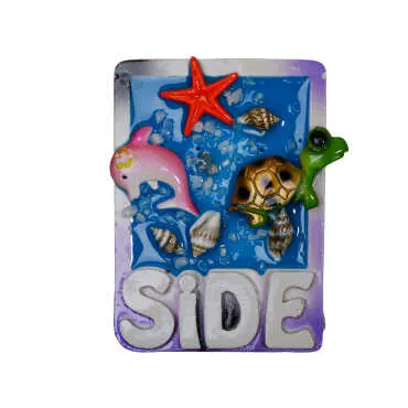 Side Themed Transparent Polyester Refrigerator Plate Magnet - 12