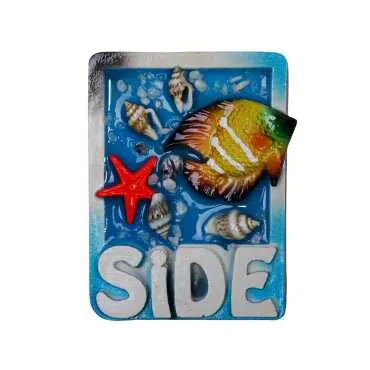 Side Themed Transparent Polyester Refrigerator Plate Magnet - 14