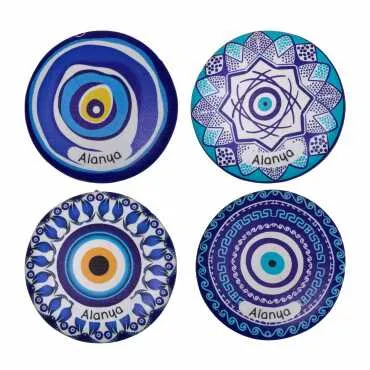 Alanya Themed Polyester Stone Refrigerator Magnet - 2