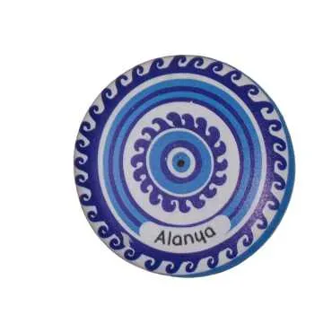 Alanya Themed Polyester Stone Refrigerator Magnet - 12