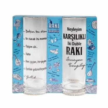 Engraved Double Rakı Glass Set