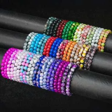 Colorful Glass Bead Bracelet - Standart - 2