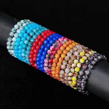 Colorful Glass Bead Bracelet - Standart - 3