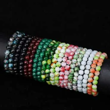 Colorful Glass Bead Bracelet - Standart - 4