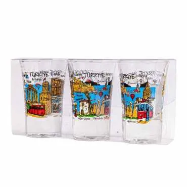 Türkiye Themed Set of Three Shot Glasses - Standart - 2