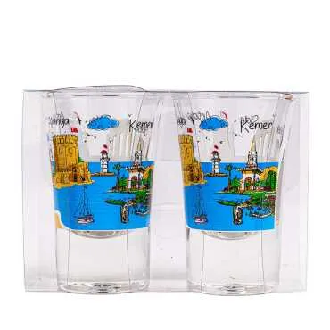 Antalya Region Themed Set of Two Shot Glasses