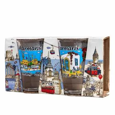 Marmaris Themed Set of Two Shot Glasses - Standart - 2