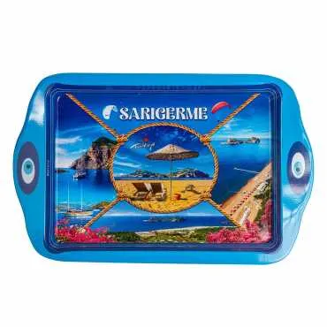 Sarıgerme Themed Mini Metal Tray Double Sided Print 25x16 Cm