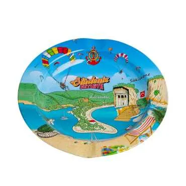 Fethiye Themed Metal Ashtray 115mm - Standart - 2