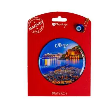 Alanya Temalı Myros Kartonetli Magnet