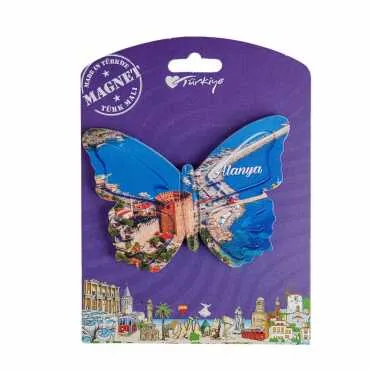 Alanya Themed UV Printed Carded Plastic Refrigerator Magnet