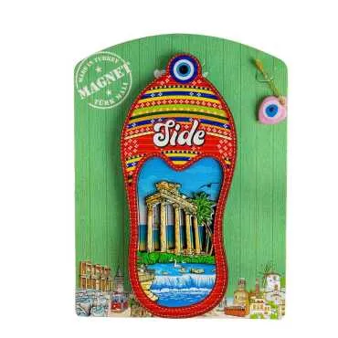 Side Themed UV Printed Carded Wooden Refrigerator Magnet