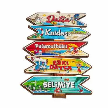 Datça Themed Myros Large Wooden Sign 200x290 mm - Standart - 2