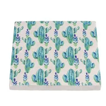 Cactus Themed Stone Coaster 100x100 mm - Standart - 2