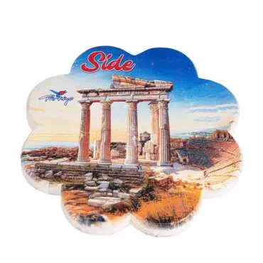 Side Themed UV Daisy Traditional Coaster 88 mm - 10