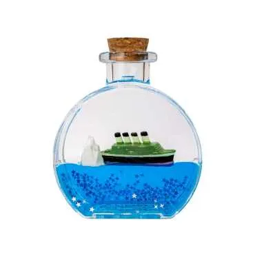Blue Liquid Acrylic Oval Bottle - 2