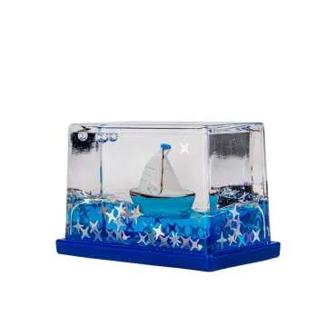 Mini Water-Filled Acrylic Rectangle Refrigerator Magnet