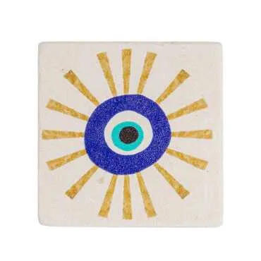 Evil Eye Themed Myros Stone Refrigerator Magnet 60x45 mm - 3