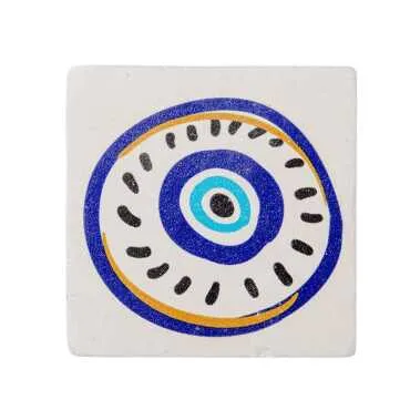 Evil Eye Themed Myros Stone Refrigerator Magnet 60x45 mm - 4