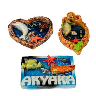 Akyaka Temalı Şeffaf Polyester Tabak Magnet - 2