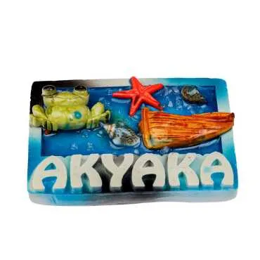 Akyaka Temalı Şeffaf Polyester Tabak Magnet - 3