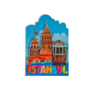 Toptan Myros  İstanbul Temalı Yöresel Polyester Magnet - 12