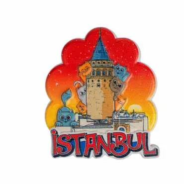 Toptan Myros  İstanbul Temalı Yöresel Polyester Magnet - 18