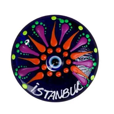 Istanbul Themed Evil Eye Mandala Refrigerator Magnet