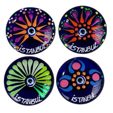 İstanbul Temalı Nazar Mandala Magnet - 3