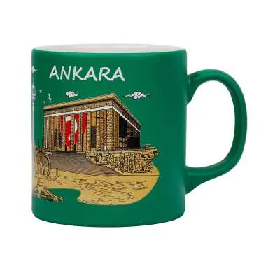 Ankara Themed Customised Serigraphy Printed Ceramic Mug 82x90 mm - 2