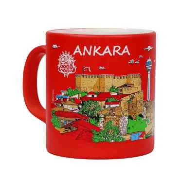 Ankara Themed Customised Serigraphy Printed Ceramic Mug 82x90 mm - 4