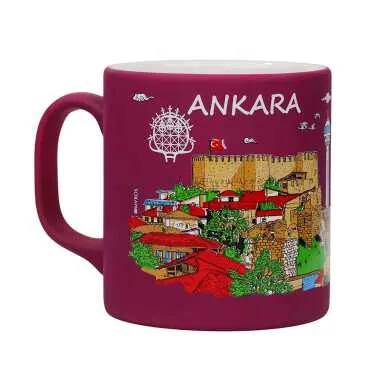 Ankara Themed Customised Serigraphy Printed Ceramic Mug 82x90 mm - 5