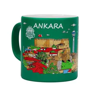 Ankara Themed Customised Serigraphy Printed Ceramic Mug 82x90 mm - 8