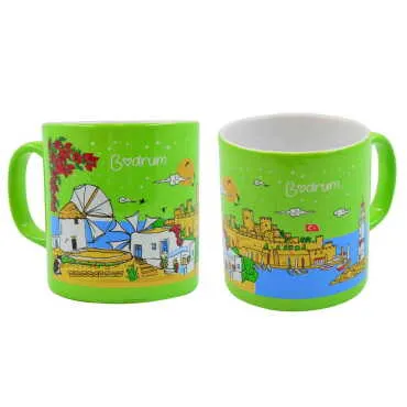 Bodrum Themed Customised Serigraphy Printed Ceramic Mug 82x90 mm - 5