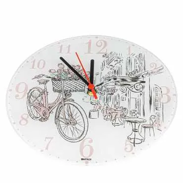 Trendy Themed Decorative Glass Clock 25 cm - Standart - 2