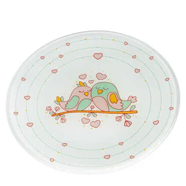 Cute Animals Themed Glass Plate 21 cm - Standart - 2