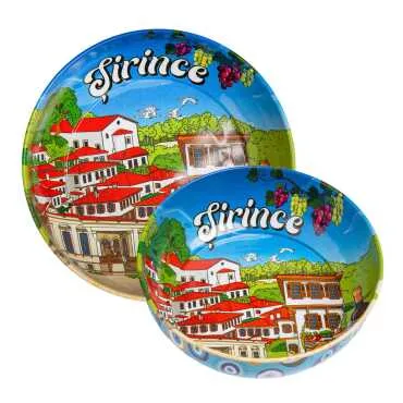 Şirince Themed Metal Bowl 115 mm