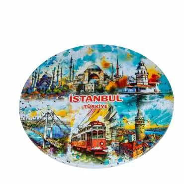 Istanbul Themed Metal Trivet - Standart - 2