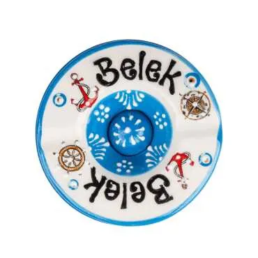 Belek Temalı Yöresel Seramik Kapaklı Küçük Küllük 110 Mm - Standart - 2