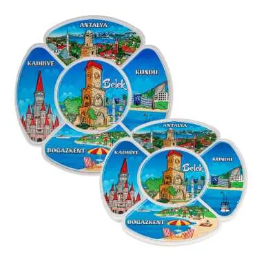 Belek Themed UV Printed Polyester Plate 15 cm - 02