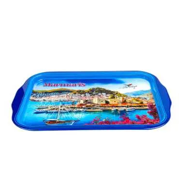 Toptan Marmaris  Temalı Tepsi Çift Yön Baskılı 23*30 CM - 5