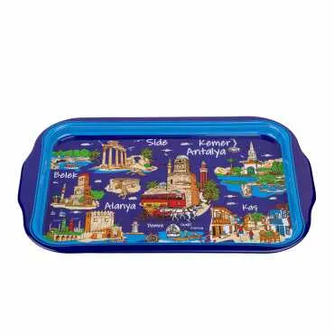Wholesale Antalya Region Themed Tray Double Sided Printed 23x30 CM - Standart - 2