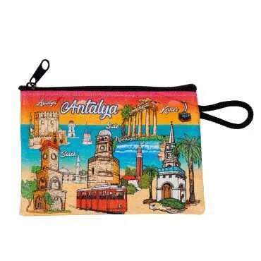 Antalya Themed Turkish Woven Wallet 215x155x8 mm - 8