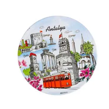 Antalya Themed Customised Metal Tin Coaster 90 mm - 4