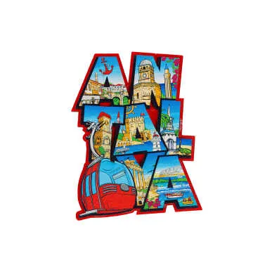 Antalya Themed Wooden Customised 2D Souvenir Fridge Magnet