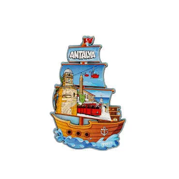 Toptan Antalya Temalı 3D Resimli Ahşap Magnet - 5