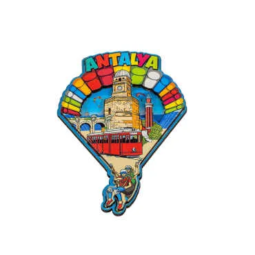 Toptan Antalya Temalı 3D Resimli Ahşap Magnet - 6