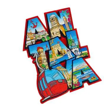 Toptan Antalya Temalı 3D Resimli Ahşap Magnet - 2