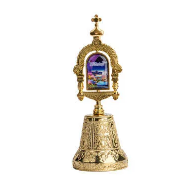 İstanbul Themed Myros Gold Color Metal Bell 50x135 mm